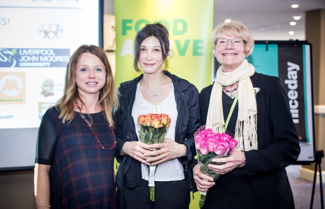 Przedstawicielki Fundacji Food & Mind na konferencji partnerskiej